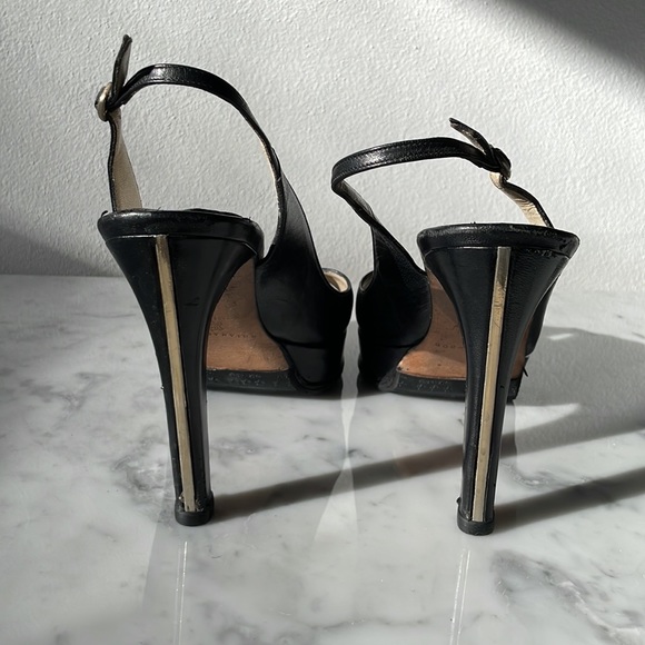 Brian Atwood Peeptoe Sling Back Platform Heel size 39 - Picture 4 of 13